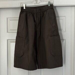 COS Dark Brown Cargo Shorts